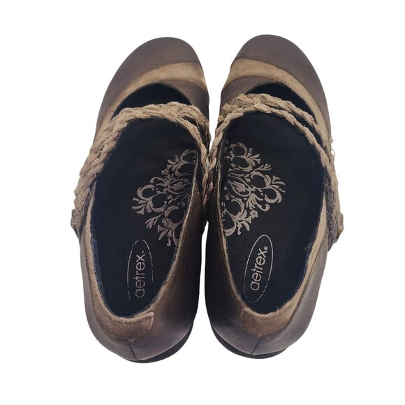 Aetrex Ada Comfort Leather Mary Jane Shoes Women's Size 7 - Picture 4 of 12